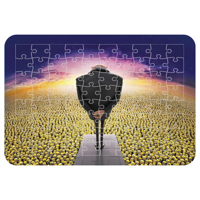 پازل 54  تکه اطلس آبی طرح مینیون ها مدل P1447