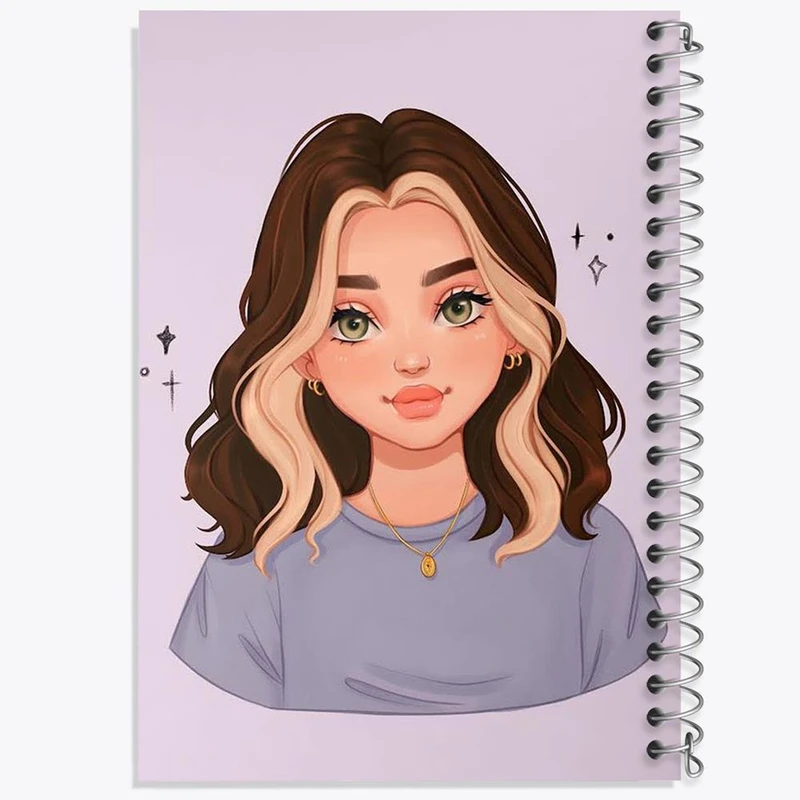 دفتر مشق 100 برگ خندالو طرح دخترانه کد 25652