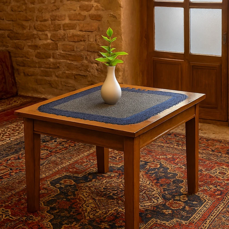 عکس شماره 2 : رومیزی ترمه مدل قلاب بافی آسمان