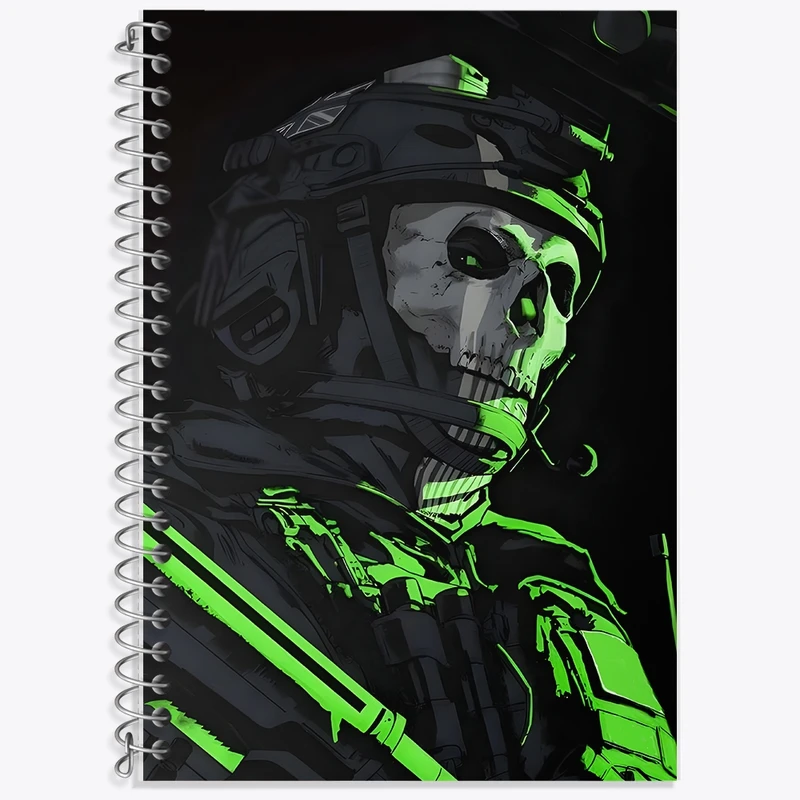 دفتر زبان 50 برگ خندالو مدل دو خط طرح کال آف دیوتی (call Of Duty) کد F1370