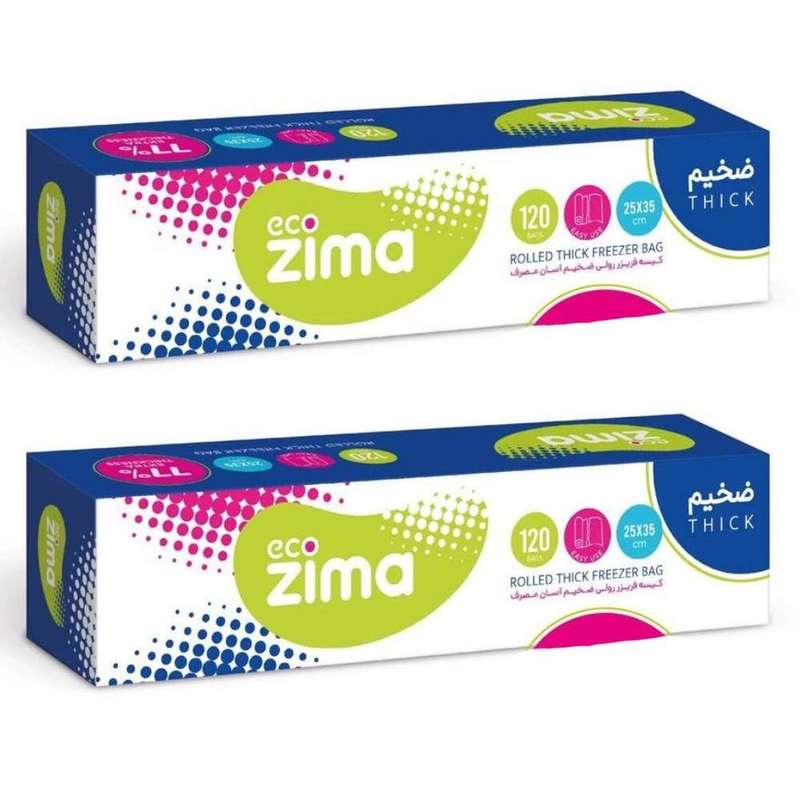 کیسه فریزر زیما مدل رولی 2 بسته 120 عددی