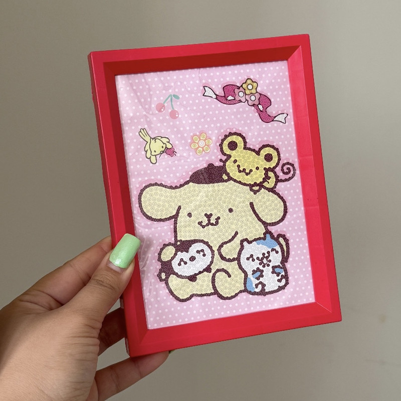 بازی آموزشی مدل ساخت تابلو نقاشی الماسی قاب دار طرح دوستان کرومی