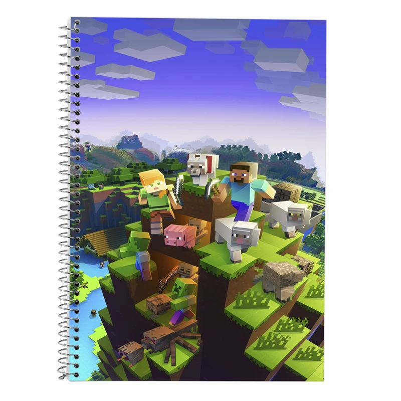 دفتر زبان 50 برگ مدوپد مدل سه خط طرح ماینکرفت minecraft کد DF14021