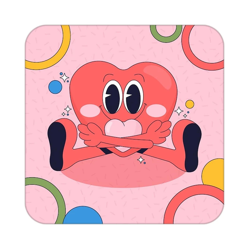 زیر لیوانی کاکتی طرح عاشقانه مدل mp37765