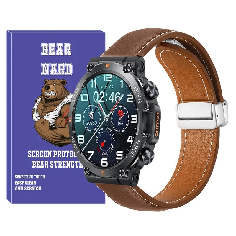 بند برنارد مدل Mag Leather BR TW مناسب برای ساعت هوشمند هپی تاچ سایز 22 میلی متری K59 Pro / K56 Pro Ultra