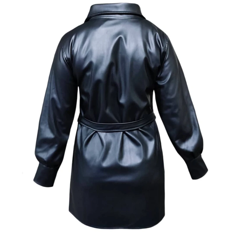 عکس شماره 6 : کت چرم زنانه مدل کارگو چرم کد a