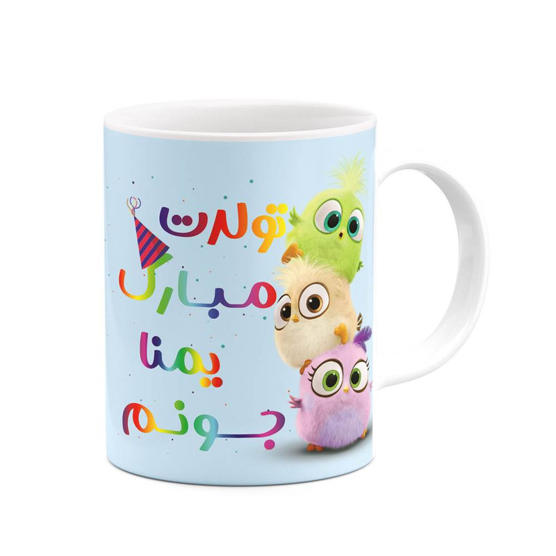ماگ کاکتی طرح تولد یمنا مدل پرندگان خشمگین Angry Birds کد mgh97933