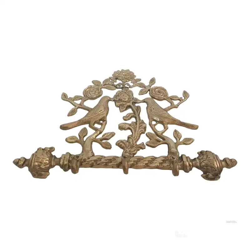 جاکلیدی برنجی مدل گل و بلبل کد H-2044