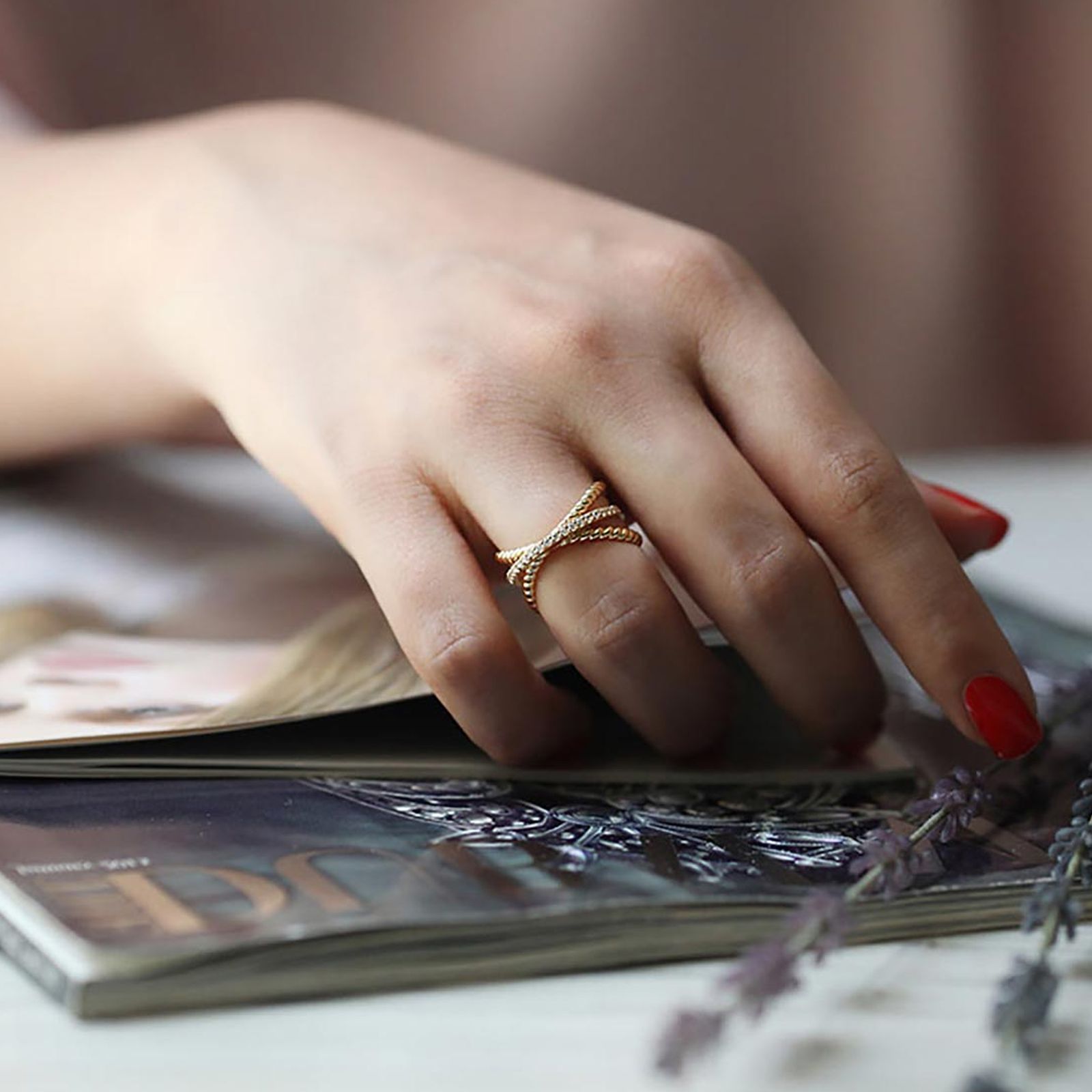 انگشتر طلا 18 عیار زنانه کیا گالری مدل AR475 - - 2