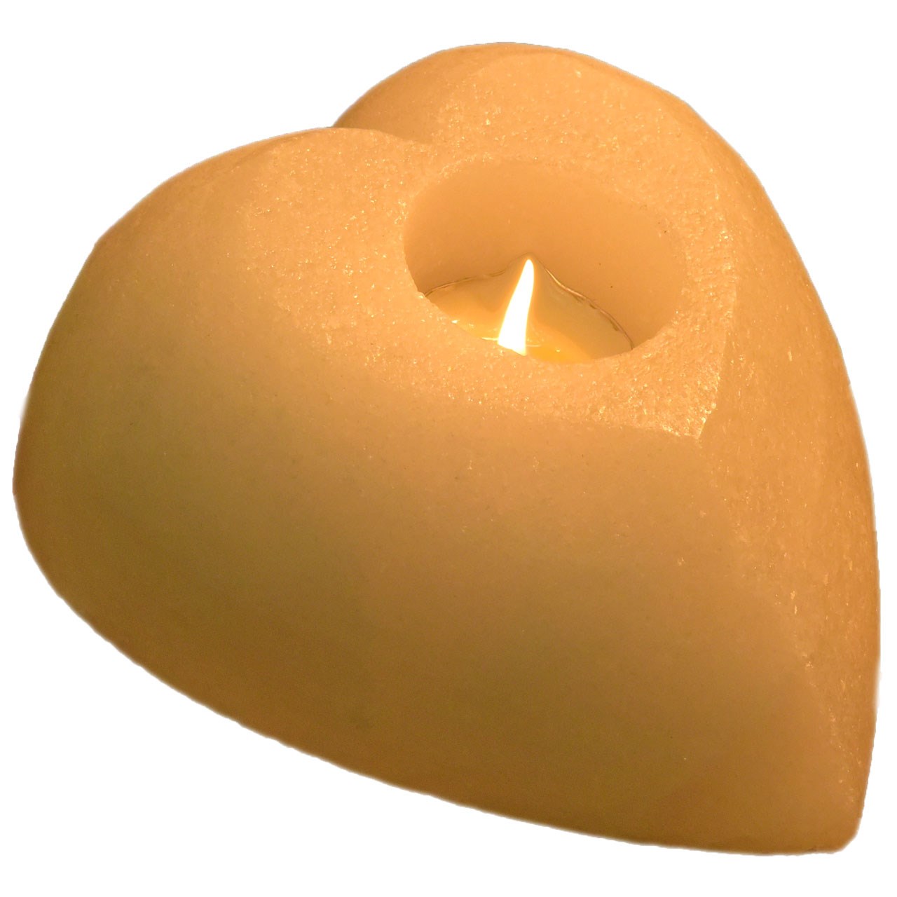 شمعدان سنگ نمک طب سنگ طرح جاشمعی قلب کد TA-40131