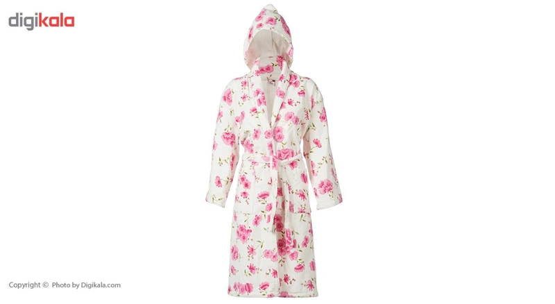 عکس شماره 2 : حوله پالتویی طرح گل کد025 سایز 125