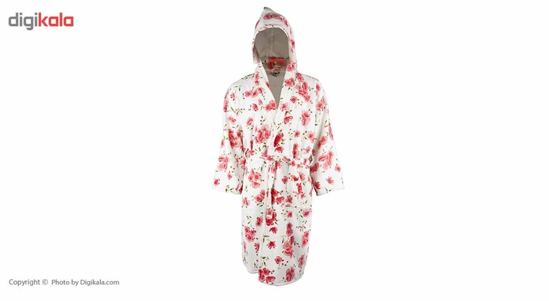 عکس شماره 7 : حوله پالتویی طرح گل کد025 سایز 125