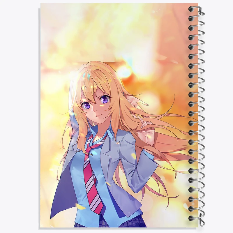 دفتر مشق 50 برگ خندالو طرح کائوری انیمه دروغ تو در آوریل کد 32456