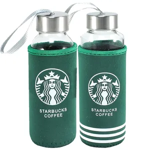 بطری آب استارباکس مدل Glass Bottle 1 مجموعه دو عددی