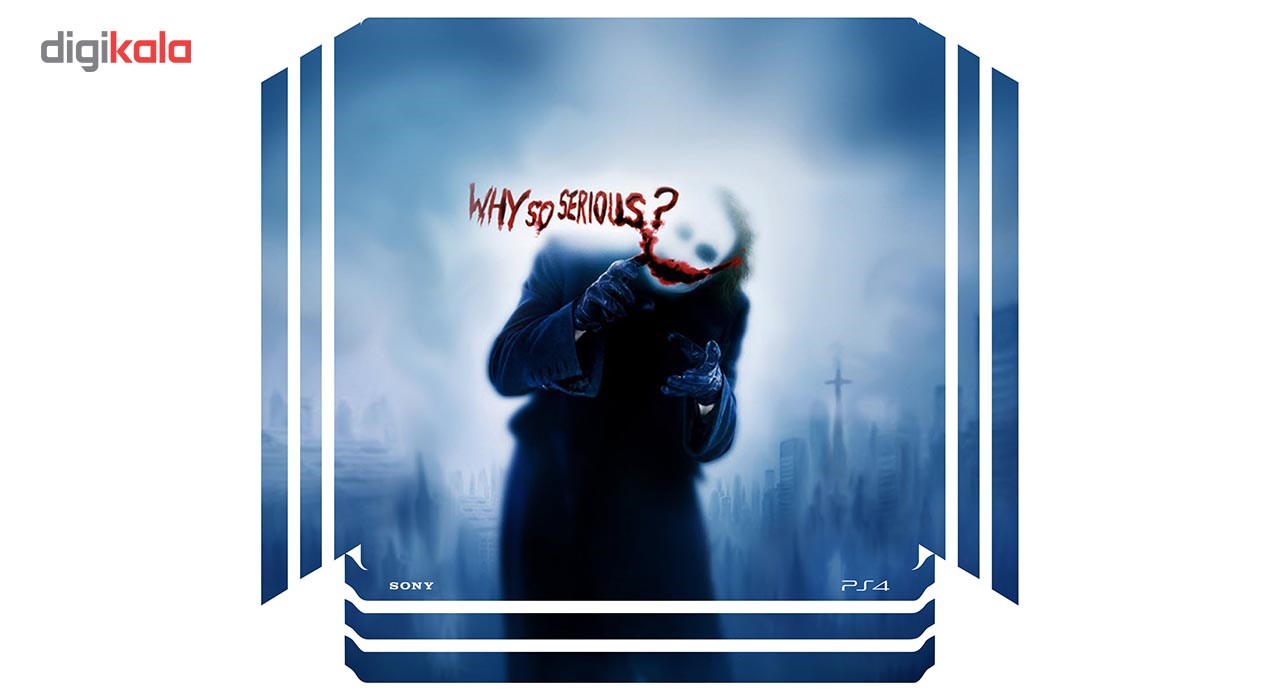 برچسب افقی پلی استیشن 4 پرو ونسونی طرح Why So Serious