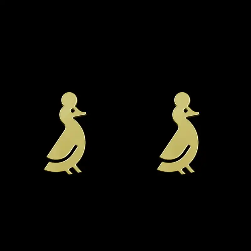 گوشواره طلا 18 عیار زنانه مدوپد مدل پرنده کد GA1-16042