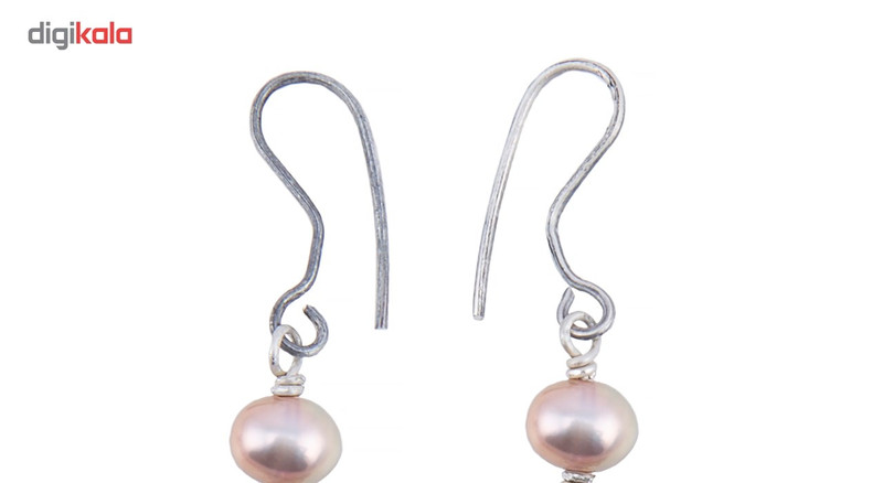 گوشواره نقره و مروارید سنگ و زر مدل sz111612