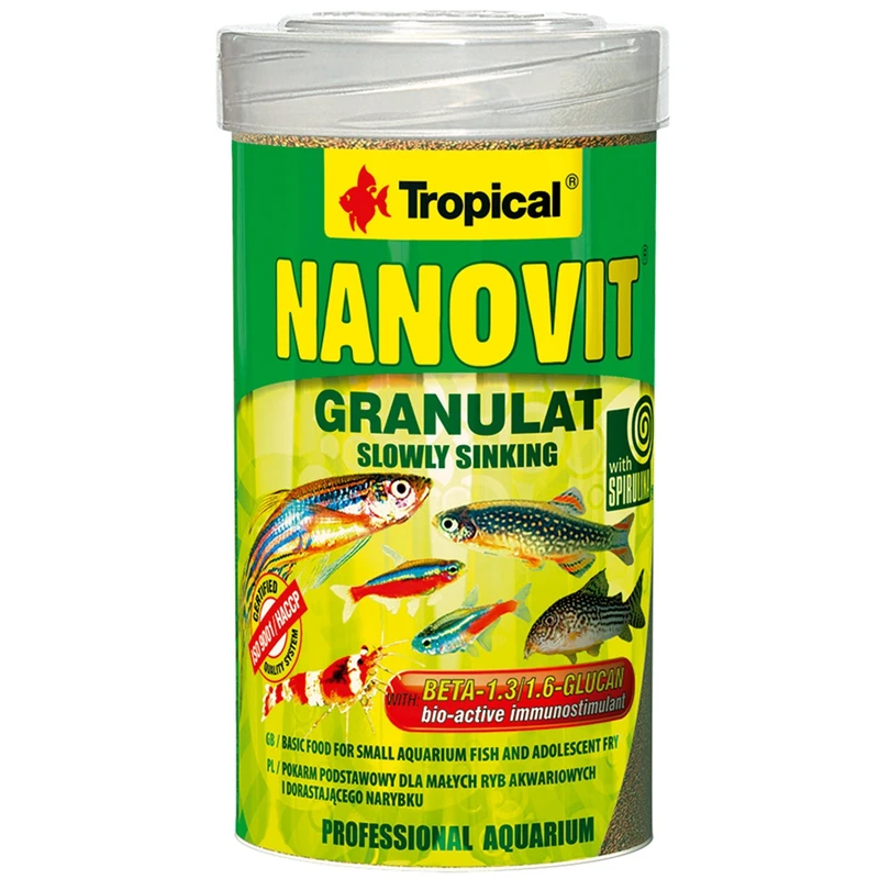 غذای ماهی تروپیکال مدل Nanovit Granulat وزن 70 گرم