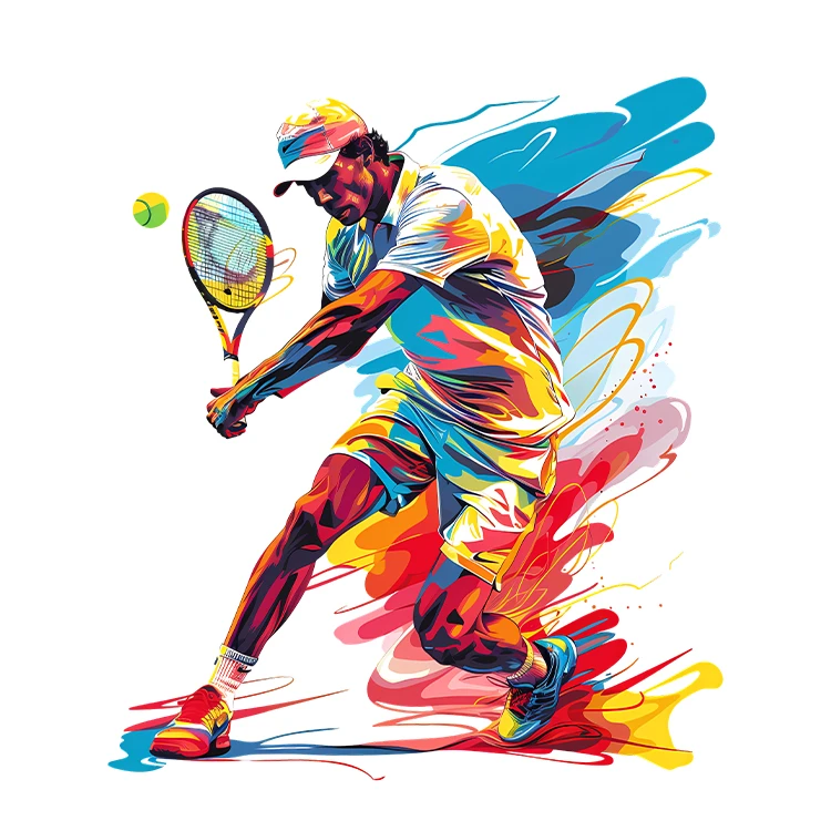 استیکر پارچه و لباس پاد آفرین مدل ورزشی طرح تنیس کد S3786