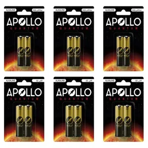 باتری قلمی و نیم قلمی آپولو مدل آلکالاین بسته 12 عددی