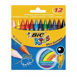 Bic Kids Wax Crayons - Pack of 12