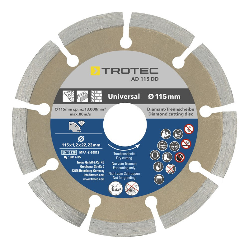 مجموعه 4 عددی صفحه برش الماس تروتک مدل 110/115 مجموعه 4 عددی صفحه برش الماس تروتک مدل 110/115