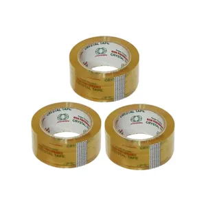 چسب پهن جانسون مدل کریستال 90 یارد عرض 5 سانتیمتر بسته 3 عددی