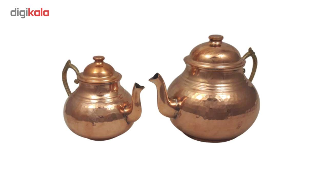 کتری و قوری دسته برنجی زنجان مدل 1763