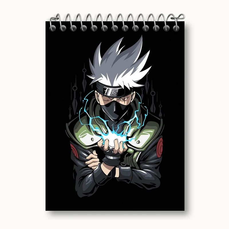 دفتر یادداشت 50 برگ خندالو مدل کاکاشی هاتاکه انیمه ناروتو Naruto کد 11253