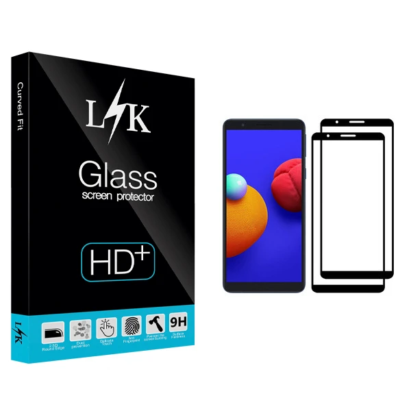 محافظ صفحه نمایش ال کی مدل Hard glass مناسب برای گوشی موبایل سامسونگ Galaxy A01 Core بسته دو عددی