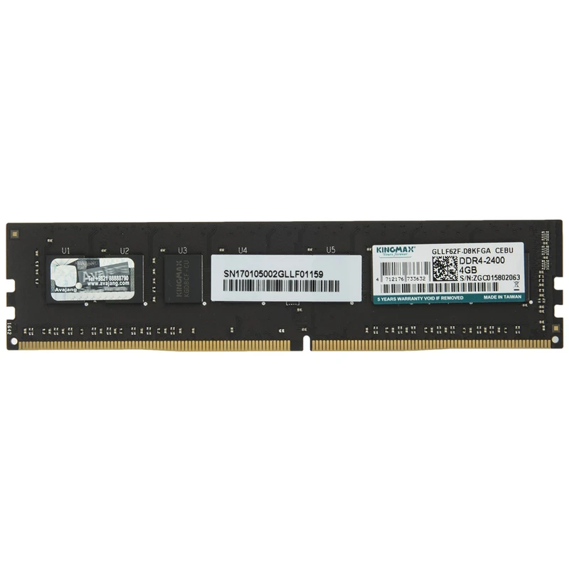 رم دسکتاپ DDR4 تک کاناله 2400 مگاهرتز کینگ مکس ظرفیت 4 گیگابایت