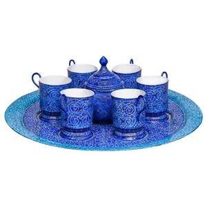 سرویس چایی خوری مینا کاری شده گالری مند کد MN44