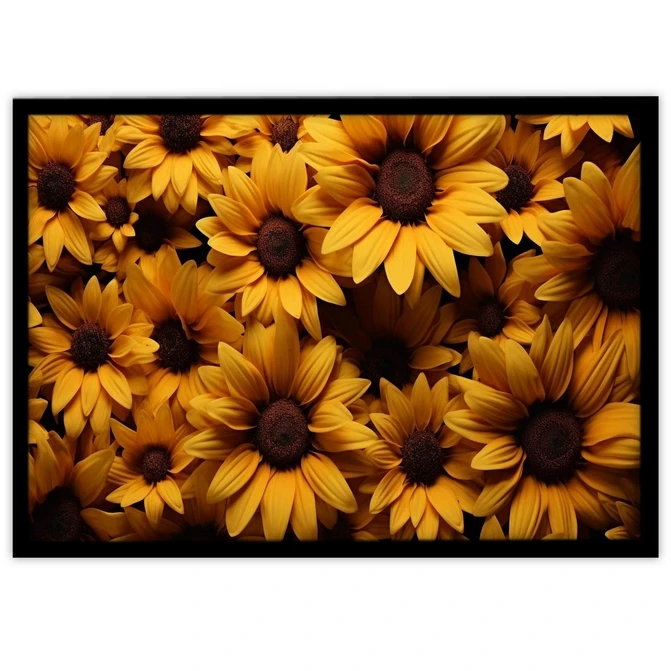 تابلو نوری بکلیت طرح طبیعت و گل آفتابگردان مدل B-MID-17570