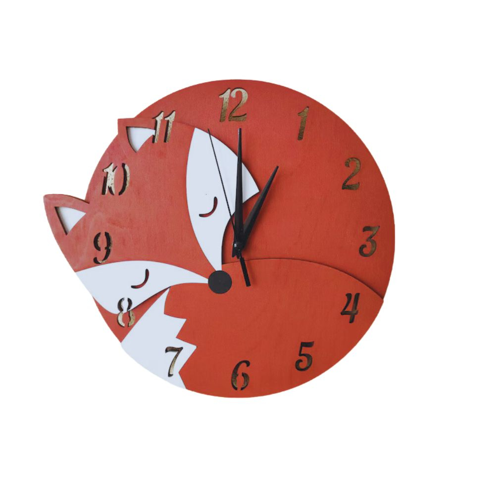 ساعت دیواری کودک مدل روباه خفته کد 1