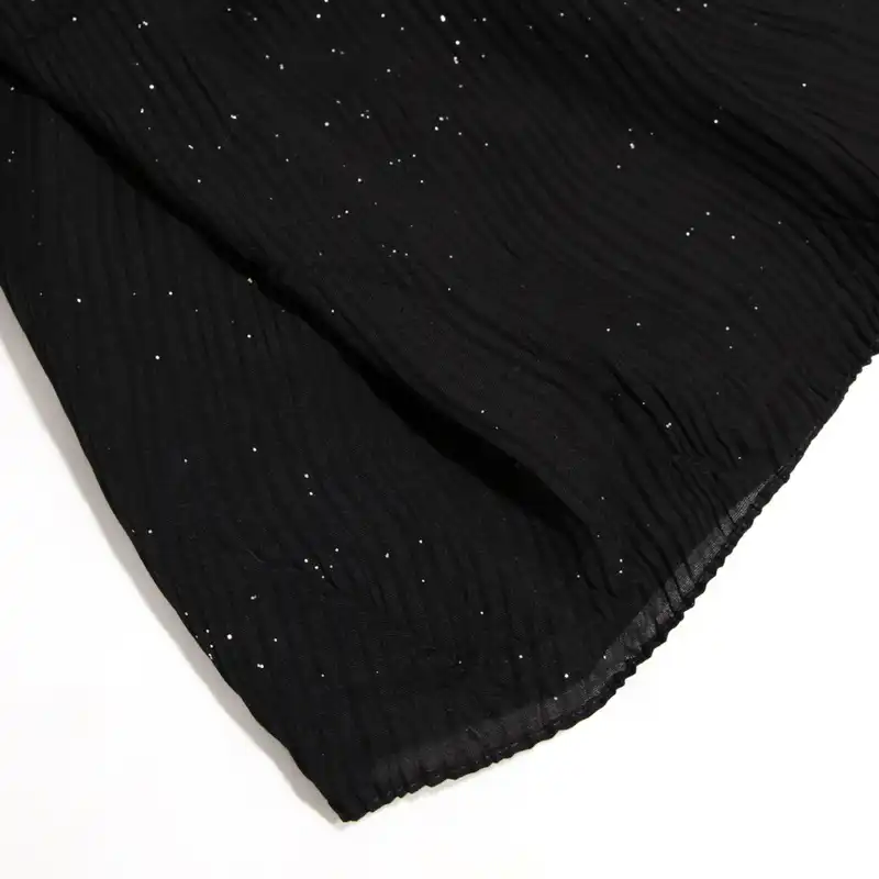 شال زنانه مدل نخی پلیسه اکلیل دار کد 6070