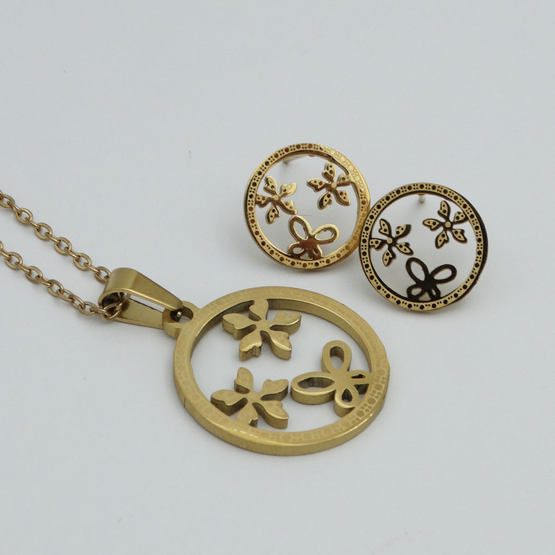 نیم ست دخترانه مدل گل و پروانه زیبا کد SZ 27