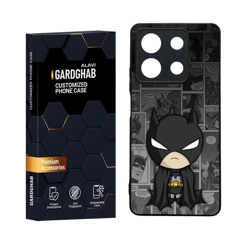 کاور گارد قاب مدل دورژله ای پشت گلس پسرانه مناسب برای گوشی موبایل شیائومی Redmi Note 13 5G