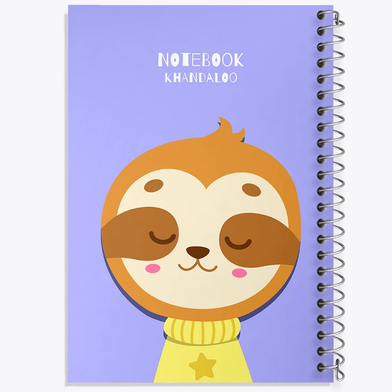 دفتر شطرنجی 50 برگ خندالو مدل تنبل کیوت کد N1115