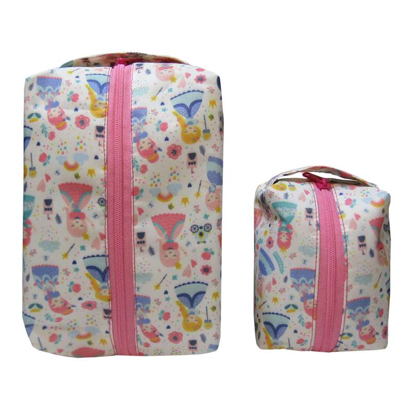 کیف لوازم آرایش زنانه هوم اند لایف مدل آیسان M طرح دختر مجموعه 2 عددی