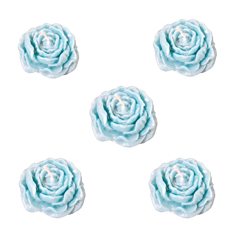 شمع دست ساز بدون بو مدل آلاله زمان اتمام 3 ساعت بسته 5 عددی 