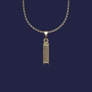 گردنبند طلا 18 عیار زنانه مدوپد مدل مستطیل کد Z2-1-1157