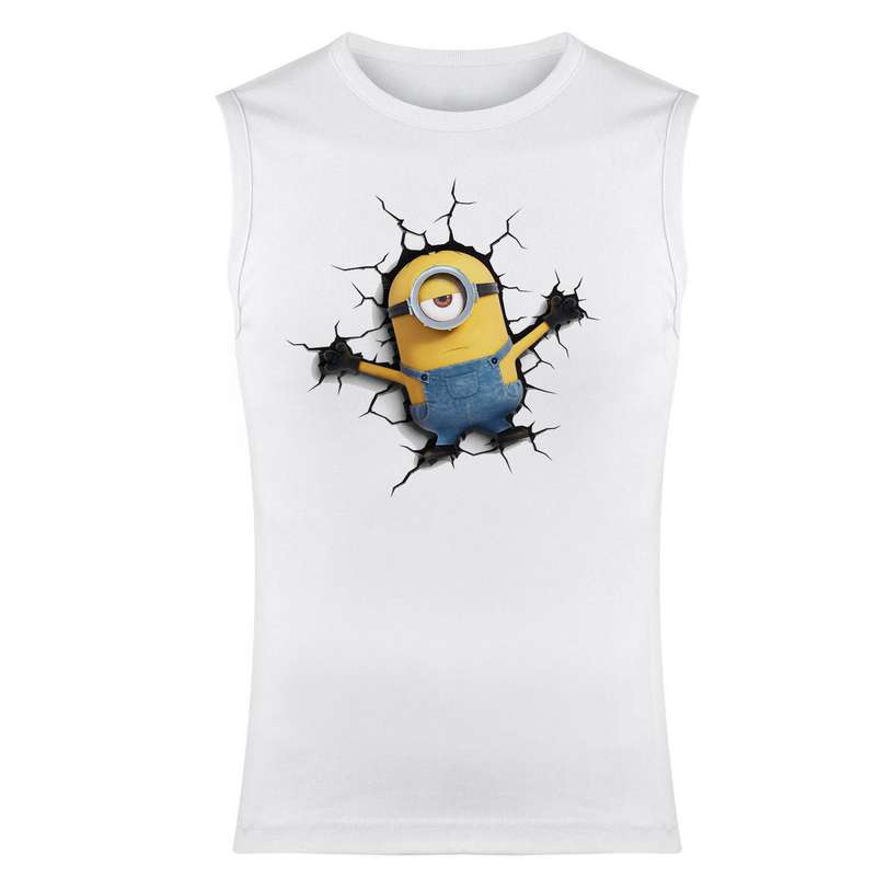 تاپ مردانه مدل مینیون کد E24 رنگ سفید