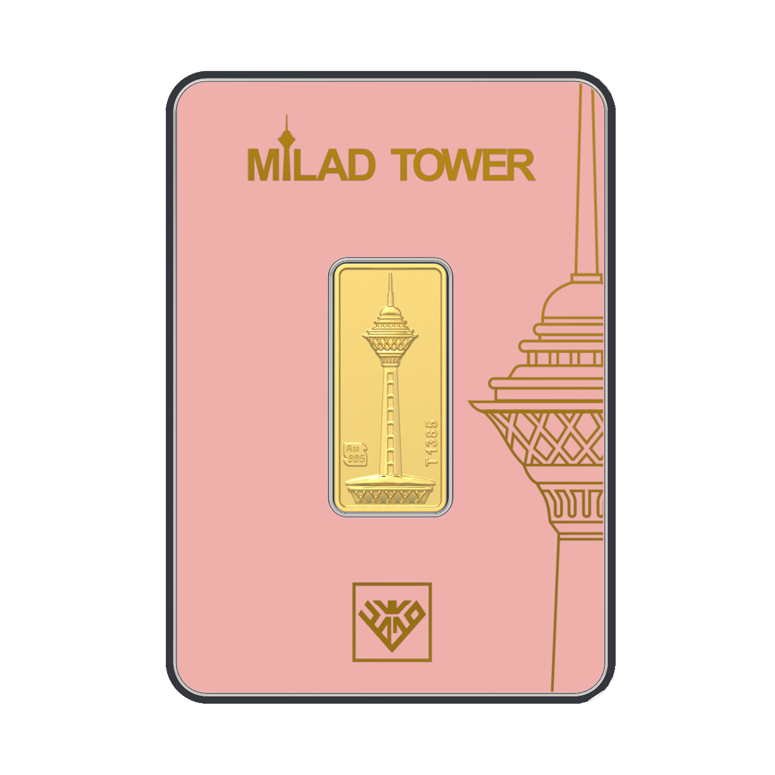 شمش طلا 24 عیار طلای محمد مدل mi-2