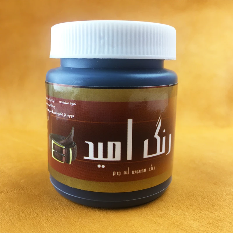 محلول رنگ قهوه ای لبه چرم امید مدل O-BR00 وزن ۱۰۰ گرم