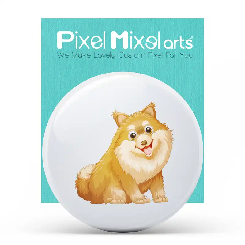 آینه جیبی پیکسل میکسل طرح سگ مدل 50PM-ANDO012
