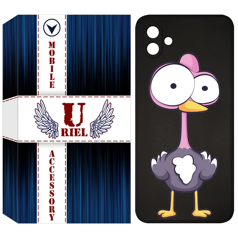 کاور یوریل مدل KSH کد 43 طرح شترمرغ مناسب برای گوشی موبایل سامسونگ Galaxy A05