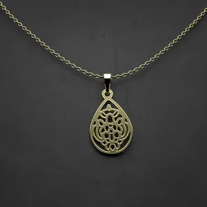 گردنبند طلا 18 عیار زنانه مدوپد مدل هندسی کد R2-1-1272