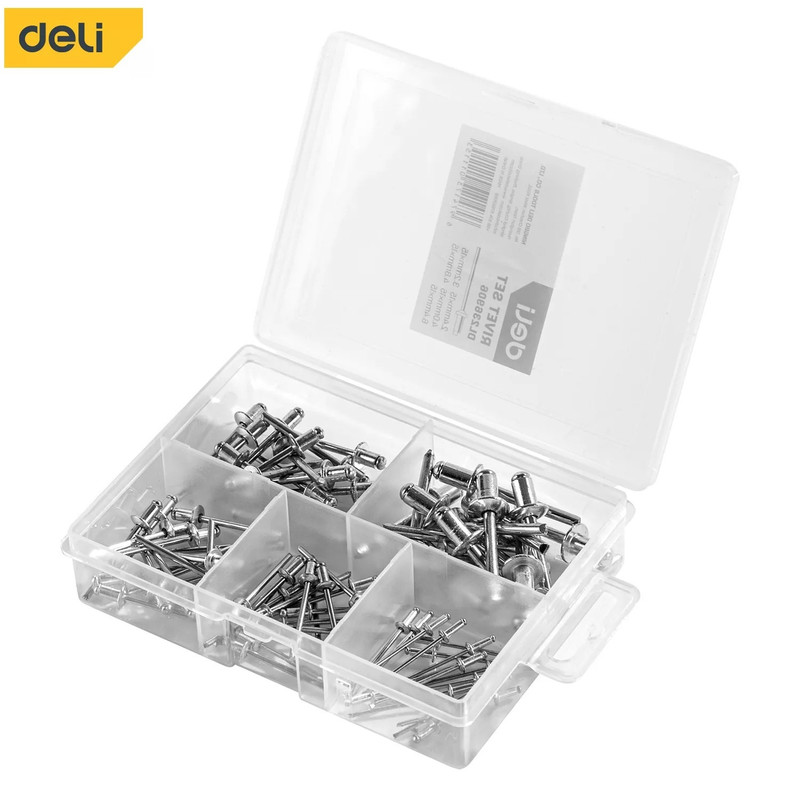 میخ پرچ دلی مدل DL236906 مجموعه 75 عددی میخ پرچ دلی مدل DL236906 مجموعه 75 عددی