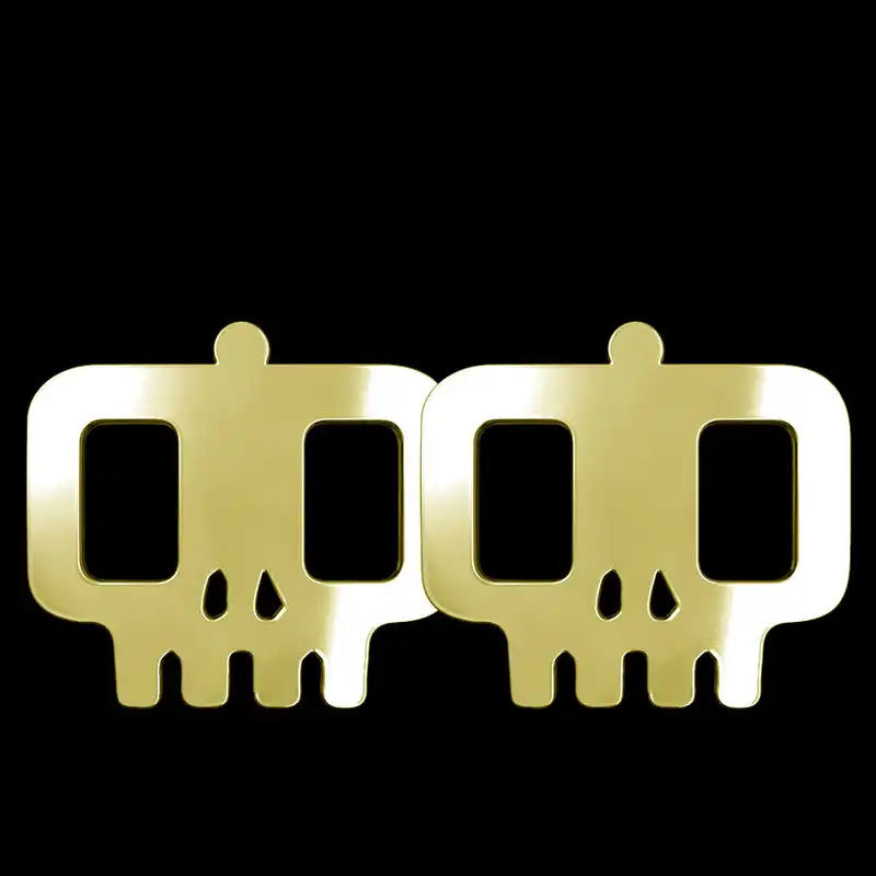 گوشواره طلا 18 عیار زنانه مدوپد مدل جمجمه کد GA1-15658