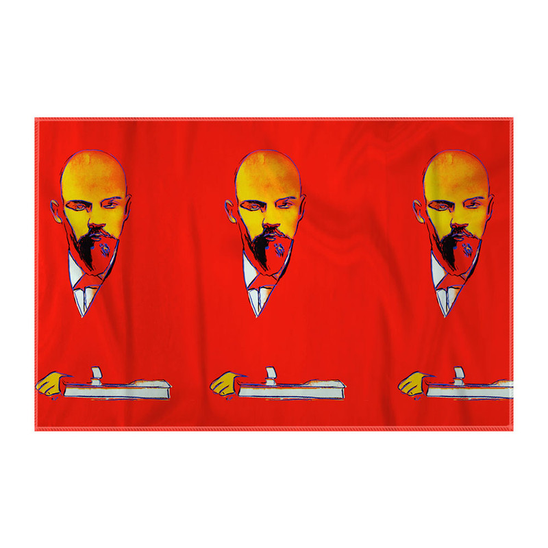 کاغذ کادو ترمه طراحان ایده مدل لنین قرمز از وارهول کد art0871 سایز 57x37 سانتی متر